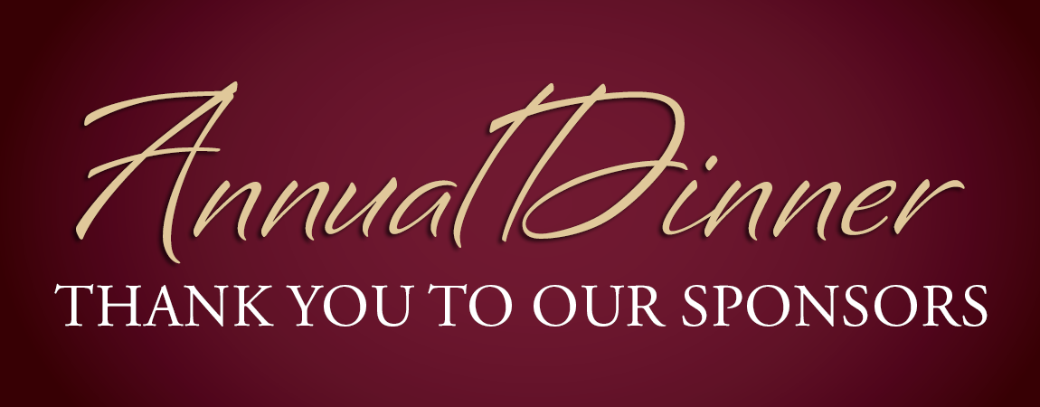 Thank you graphic to our annual dinner sponsors
