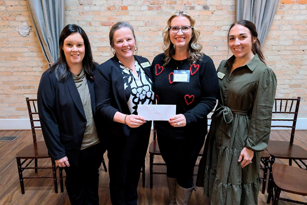 From left are ECAP Program Director Emily N. Dickens, Ed.D.; ECAP Administrative Specialist Amanda Pavlus; Associate Dean of Academic Affairs Amy Polick, Ph.D.; and FSU Foundation Director of Development-Panama City Katie May.