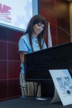 Breiana Leingang,event moderator (FSU PC civil engineering student and S.A.M.E. student chapter president)